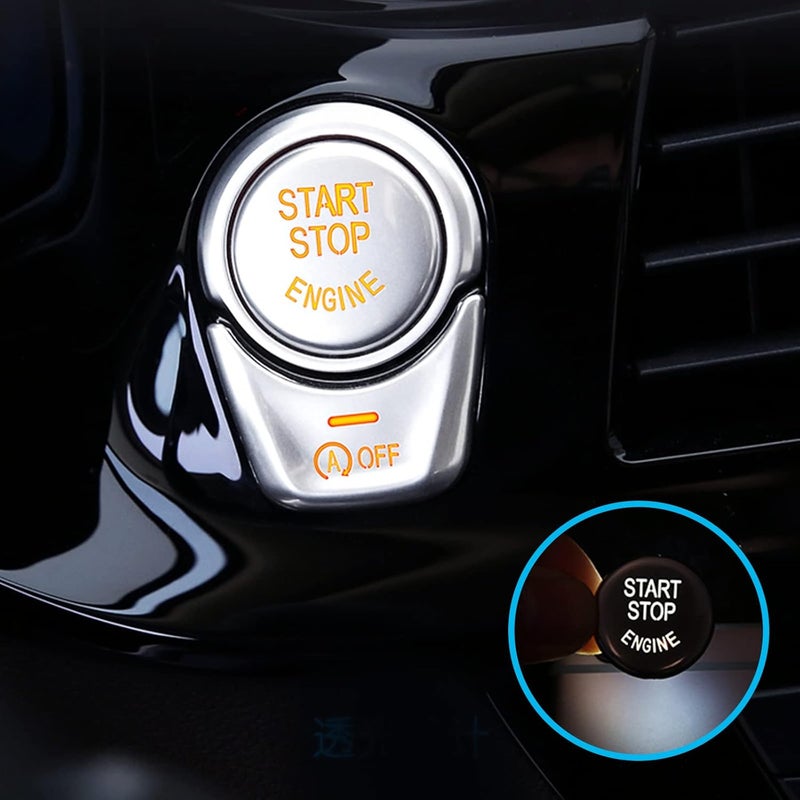 LIMBQS Start Stop Button Switch Cover for BMW F10 F11 F12 F13 F15 F16, E-Brake Switch Chrome Stickers for 5 7 X5 Series - Image 4